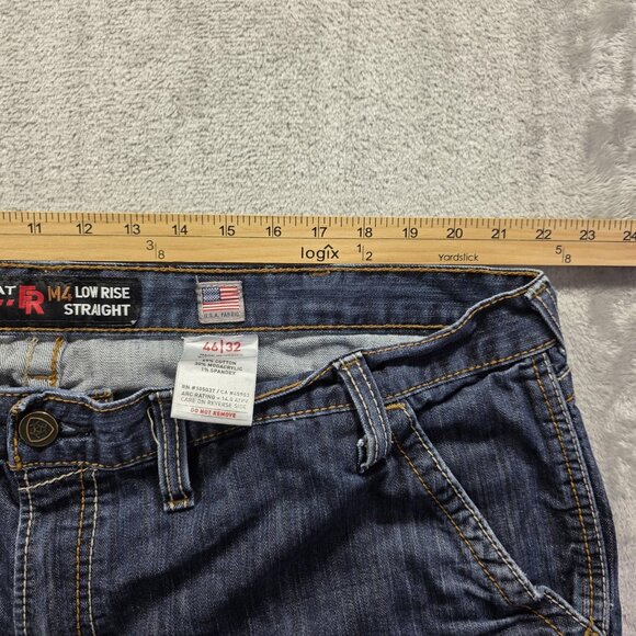 Ariat Jeans Mens 46x32 Blue FR M4 Low Rise Straight Work Utility Flame Resistant - Picture 7 of 11